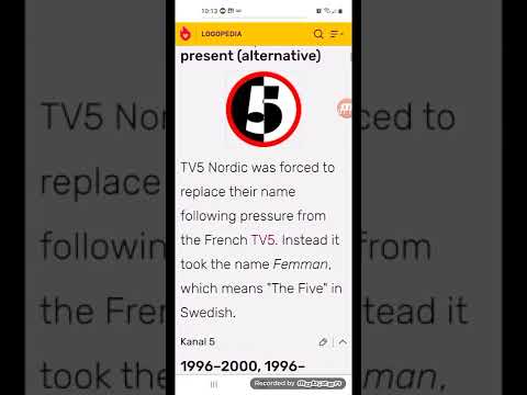 Logo History TV #1 Kanal 5 (Sweden)