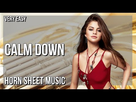 SUPER EASY Horn Sheet Music: How to play Calm Down  by Rema ft Selena Gomez