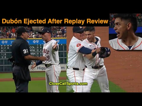 E116 - Mauricio Dubón Ejected by Nestor Ceja Arguing Replay Review Decision on Carlos Torres' Call