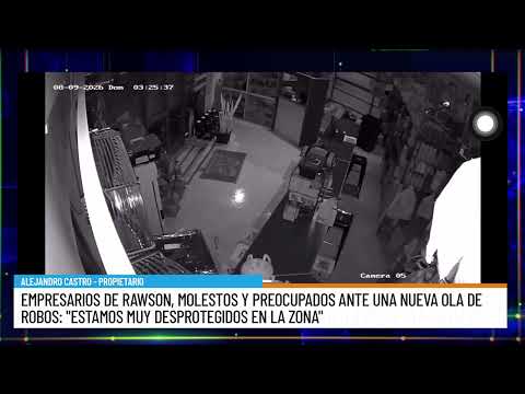 Empresarios de Rawson, molestos y preocupados ante una nueva ola de robos: "Estamos desprotegidos"