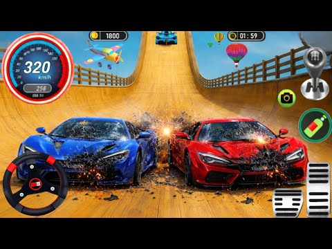 Car Crash Race Compilation 3D - Meg Ramp Car Crash Simulator 3D - Android GamePlay 