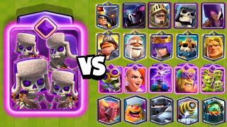 NEW EVOLVED SKELETON ARMY vs ALL CARDS | Clash Royale