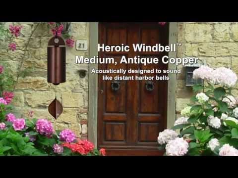 Heroic Windbell - Medium, Antique Copper by Woodstock Chimes