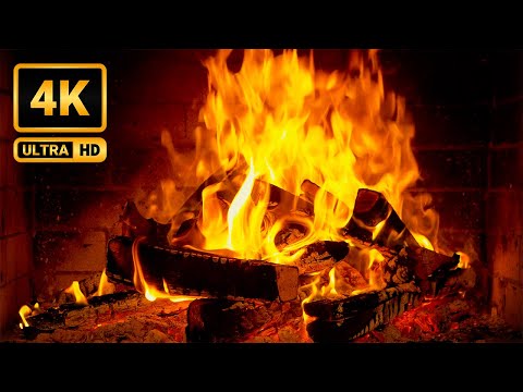 The Most Realistic Fireplace 4K 🔥Elegant Jazz Playlist & Smoldering Logs for Pure Relaxation | 12 Hr