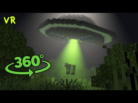 VR Planet - Minecraft - 👽Alien Abduction 360° Video - Minecraft VR || UFO