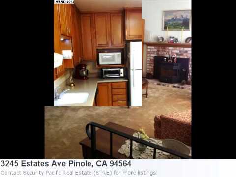 Pinole, Ca Real Estate For Sale - 3245 Estates Ave. Mls# 406
