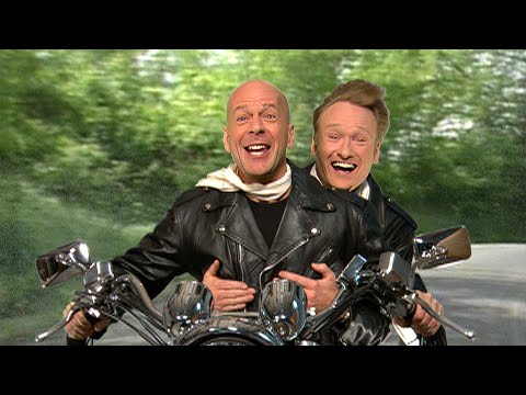 Bruce Willis Shows Conan How To Live | Late Night with Conan O’Brien