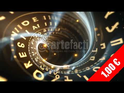 Chronometric Data Tunnel – HD Numeric Spiral Stock Video (1920x1080)