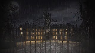 Halloween Ambience 2022 - Lightning, Rain & Thunder ASMR - Haunted Creepy Manor House