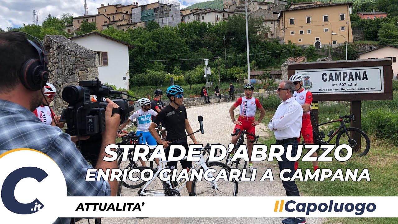 Strade d’Abruzzo, Enrico Giancarli a Campana di Fagnano Alto in bici