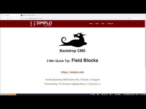 2 Min Quick Tip - Field Blocks (Backdrop CMS)