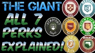 Black Ops 3 : The Giant - ALL 7 PERKS Explained! 7TH PERK BO3 ZOMBIES
