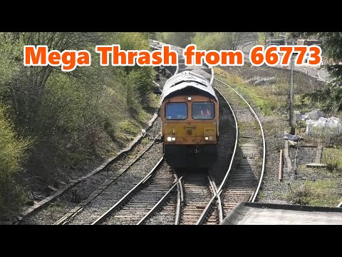 BIG Struggle for 66773 @ Great  Rocks Junc + Other Locos.