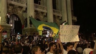 Tens of thousands protest Confed Cup costs in Brazil