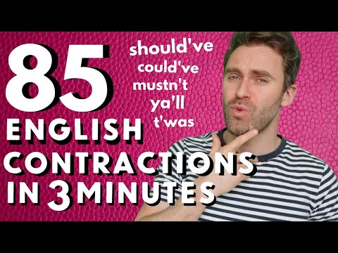 85 English Contractions in 3 MINUTES!!!