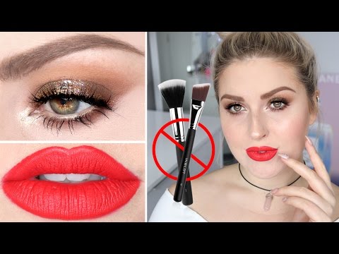 FULL FACE USING FINGERS (No Brushes) Challenge ♡ Shaaanxo Video