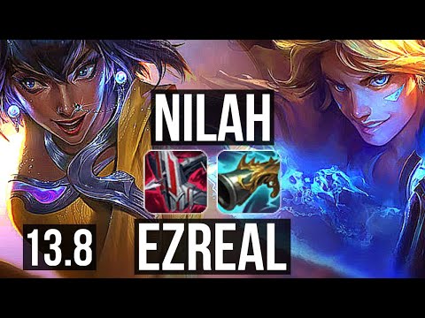 NILAH & Senna vs EZREAL & Rakan (ADC) | 8/2/5, Dominating, 300+ games | KR Grandmaster | 13.8