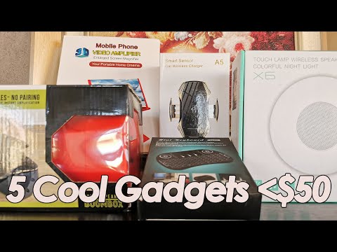 Image for YouTube video with title 5 cool gadgets under 50 bucks viewable on the following URL https://youtu.be/ApZLo9QIzaw