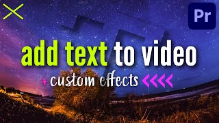 How to ADD TEXT to Video in Premiere Pro CC | Tutorial for Beginners