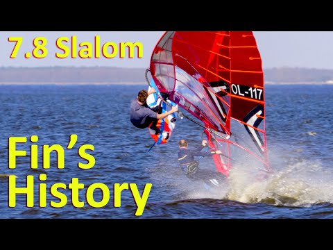 Brief History of Slalom Fins,  iSonic 73, 7.8 Severne, fin 36, Wojtek Brzozowski Windsurfing