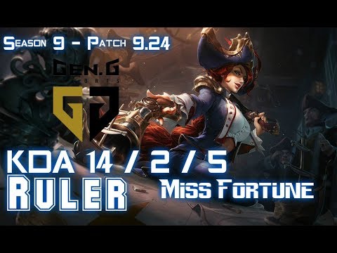 Gen Ruler MISS FORTUNE vs JHIN ADC - Patch 9.24 KR Ranked