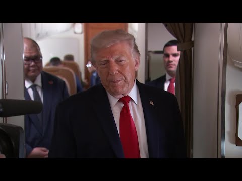 Trump Speaks on Air Force One to Wisconsin