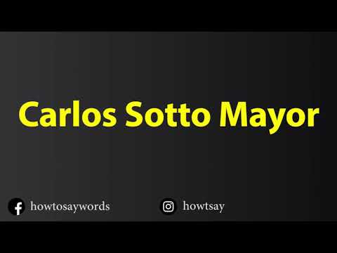 How To Pronounce Carlos Sotto Mayor