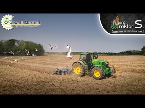 New John Deere 6250r | SARL Marmet |  Décompactage avant semis de Soja en Dombes