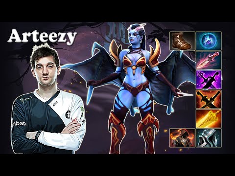Arteezy - Queen of Pain Safelane | Dota 2 7.30e Gameplay
