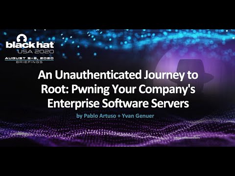 An Unauthenticated Journey to Root: Pwning Your Company's Enterprise Software Servers