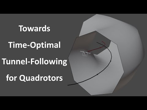 Towards Time-Optimal Tunnel-Following for Quadrotors