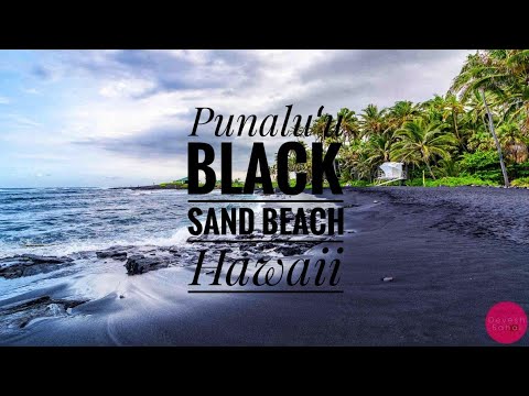 Punalu'u Black Sand Beach, Big Island, Hawaii (4K Aerial Drone & GoPro Footage)