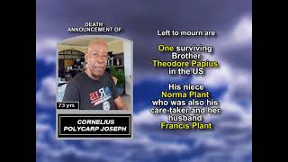 Cornelius Polycarp Joseph ~ Long Obituary