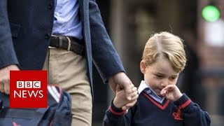 Prince George starts school in London - BBC News