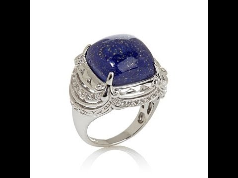 Victoria Wieck Blue Lapis and Topaz Swag Ring
