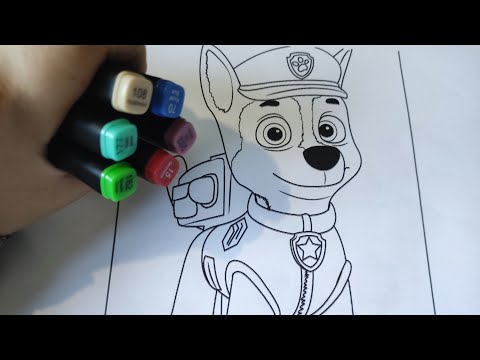CHASE DE PAT'PATROUILLE CHASE EST SUR LE COUP / COLORIAGE FACILE 🖍️🖍️