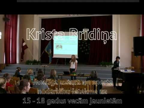 Krista Brīdiņa. Veselīga uztura un sporta nodarbību ietekme