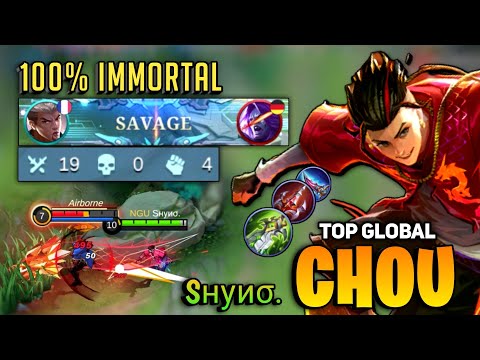 SAVAGE! Offlane Chou Perfect gameplay [ Top Global Chou Best Build 2022 ] By Sнуиσ. - Mobile Legends