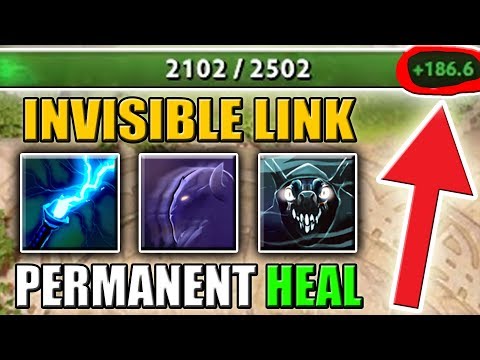 Permanent invis = Permanent Regen [Invisible Static Link - Can't Kill him] Dota 2 Ability Draft