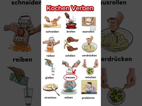 Kochen Verben | Deutsch für Anfänger lernen A1-A2 |  #deutschfüranfänger #germanlessons #deutschkurs