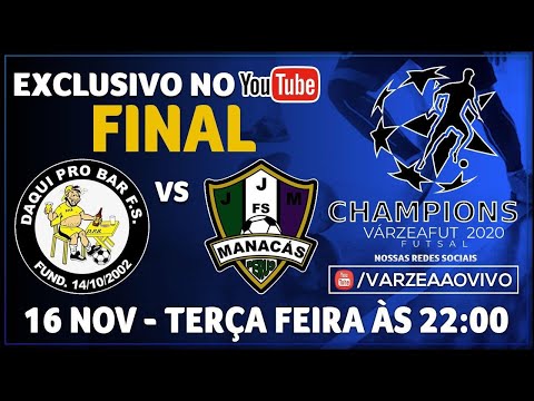 Daqui Pro Bar FS x Manacás FS - Final - Champions VárzeaFut 2020 (1º Quadro)