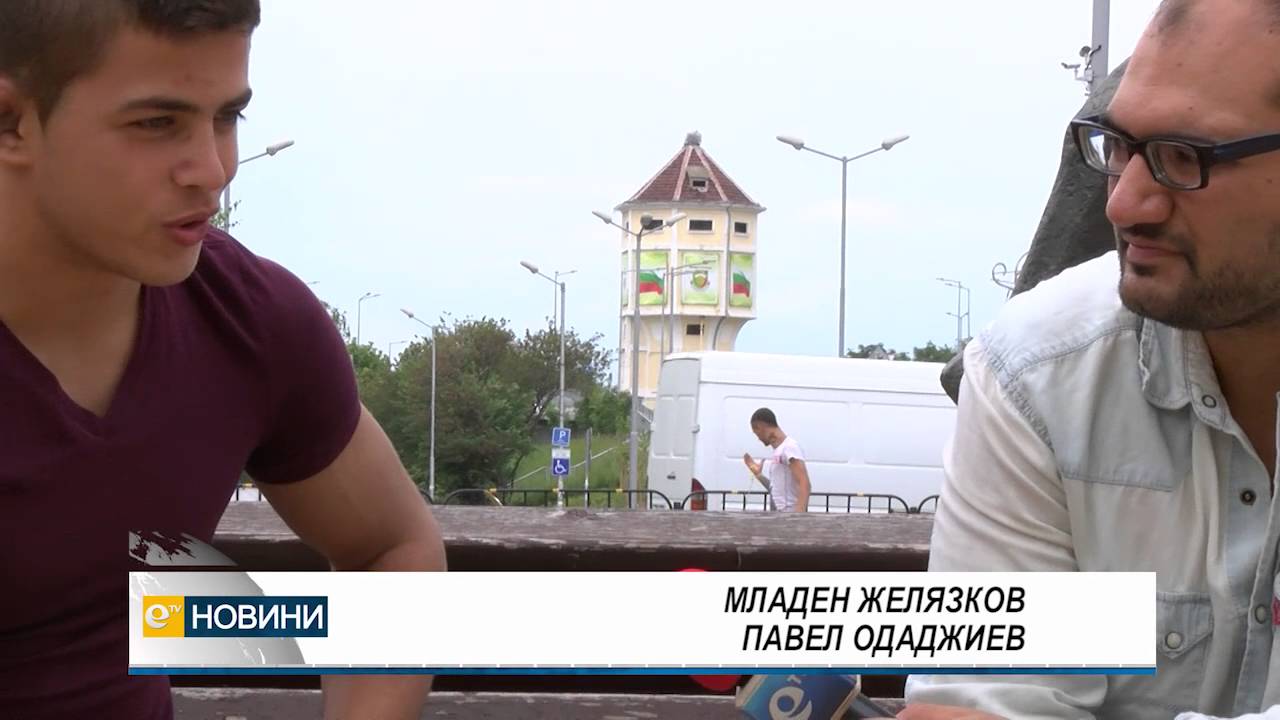 Микяй Наим пред Етв след завръщането си от Румъния