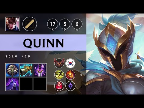 Quinn Mid vs Katarina: Legendary - KR Grandmaster Patch 25.S1.1