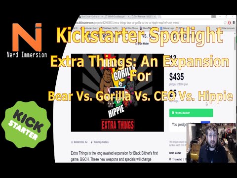 Kickstarter Spotlight-Bear vs. Gorilla vs. CEO vs. Hippie Expansion! | Nerd Immersion