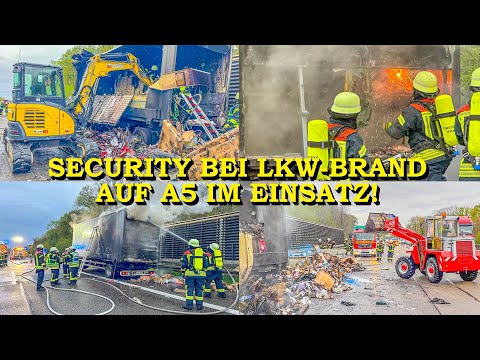 [16-TONNEN PAKETE mit WERTVOLLER FRACHT in FLAMMEN] - FEUERWEHR im EINSATZ - | KEINE RETTUNGSGASSE