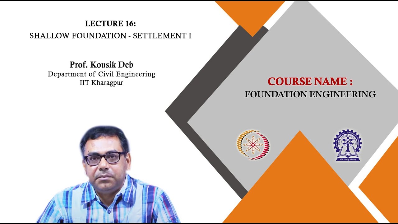 Lecture 16: Shallow Foundation - Settlement I