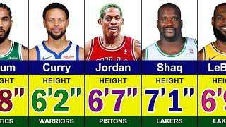 Height of Most Famous NBA Players 🏀💪