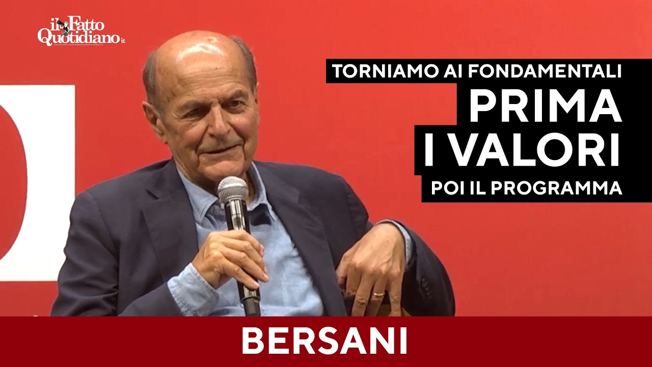 Bersani rilancia i valori del centrosinistra: “No alla guerra, no al riarmo indiscriminato”