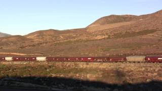preview picture of video 'Five B40-8Ws Lead Westbound Manifest Train'