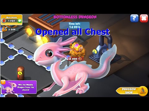 Opened all chest Axolotl Dragon Dungeon Week-Dragon Mania Legends | DML
